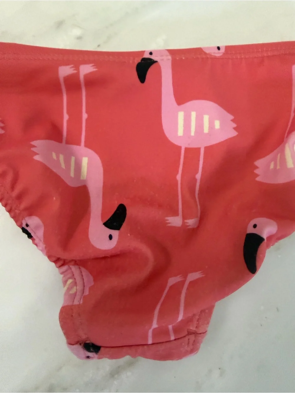 Hannah Andersson Toddler Girls 2T Pink Flamingo Tankini Set summer pool beach
